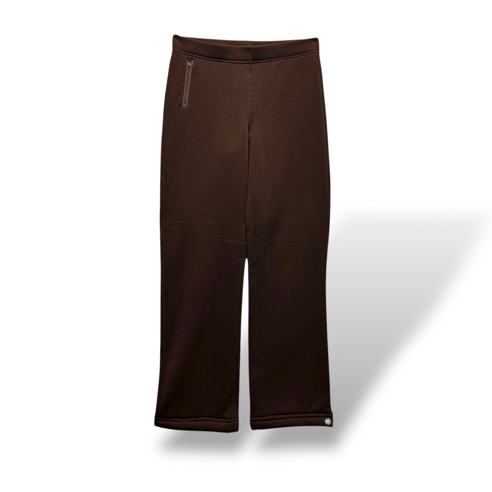 Athleta Fleece Pants Brown Zipper‎ Pocket Athletic Lounge Sweatpants Size S